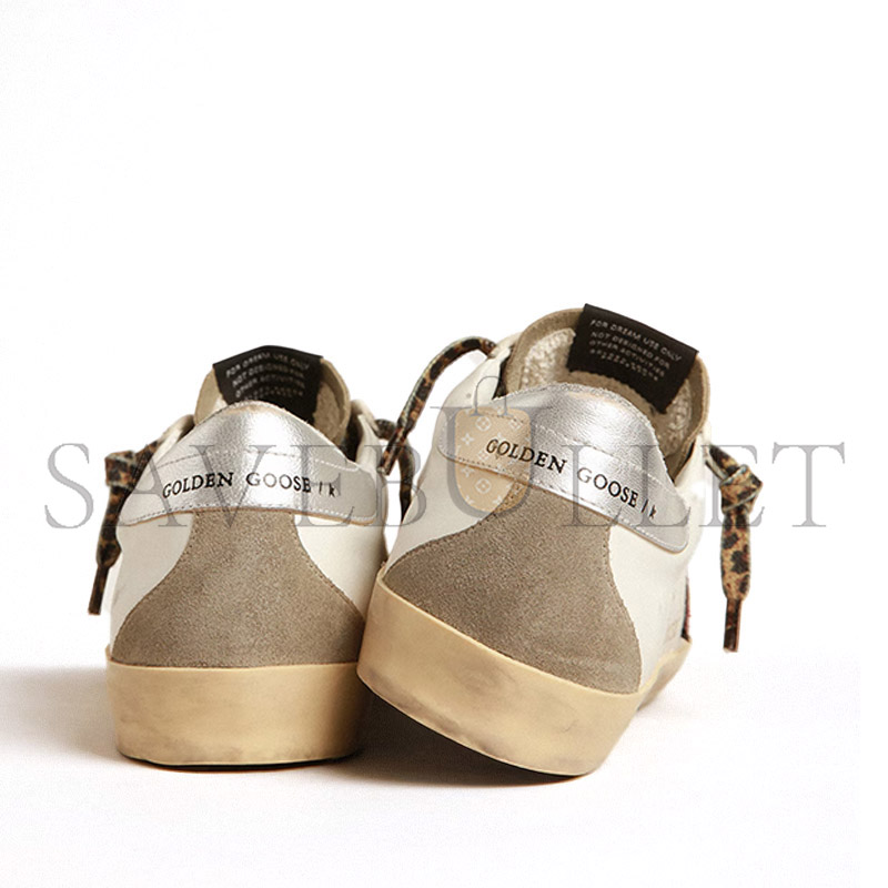 GOLDEN GOOSE BURGUNDY GLITTER STAR AND SILVER HEEL TAB GWF00102 GOLDEN GOOSE BURGUNDY GLITTER STAR AND SILVER HEEL TAB GWF00102